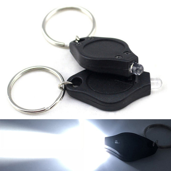 2 PCS Mini Pocket Keychain Flashlight Micro LED Squeeze Light Outdoor Camping Ultra Bright Emergency Key Ring Light Torch Lamp(Purple)