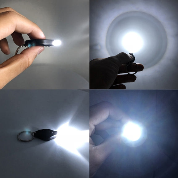 2 PCS Mini Pocket Keychain Flashlight Micro LED Squeeze Light Outdoor Camping Ultra Bright Emergency Key Ring Light Torch Lamp(Purple)
