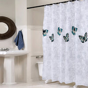 Butterfly Water-resistant Polyester Shower Washable Bathroom Curtains, Size:120x180cm