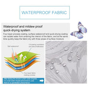 Butterfly Water-resistant Polyester Shower Washable Bathroom Curtains, Size:120x180cm