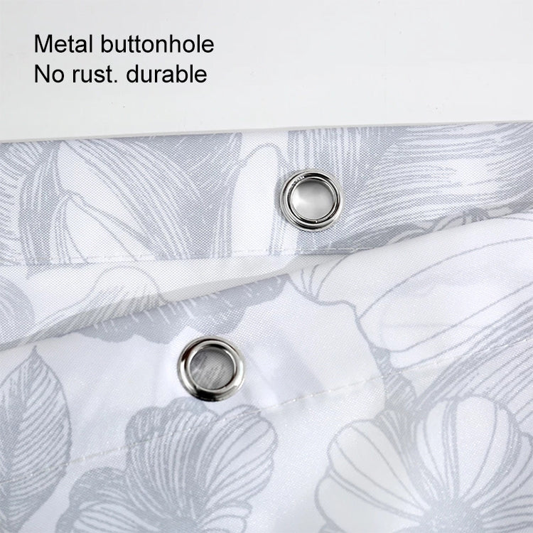 Butterfly Water-resistant Polyester Shower Washable Bathroom Curtains, Size:120x180cm