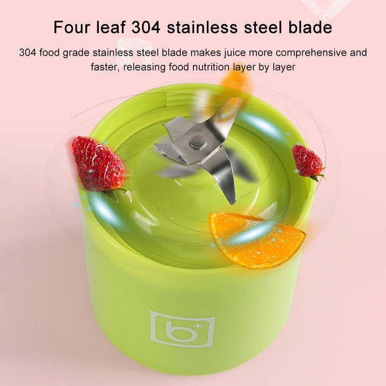 500ml Mini Portable Electric Juicer Cup USB Rechargeable Juicer Blender Maker Shaker Squeezers Fruit Orange Juice Extractor(Pink)