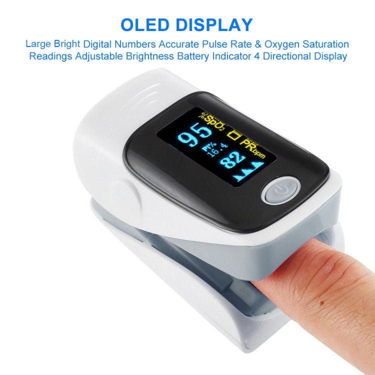AB-80 Precision Finger Pulse Oximeter Blood Oxygen Monitor(Grey)