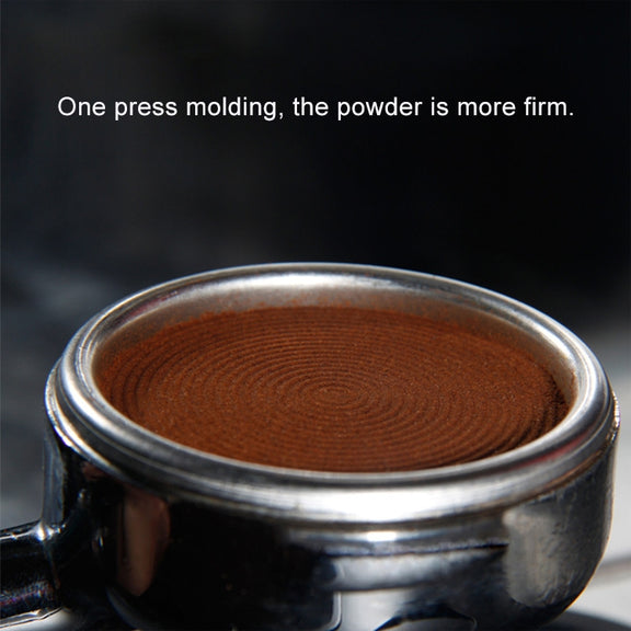 Macaron Stainless Steel Coffee Powder Flat Powder Filling Device, Specification:Thread(Black)