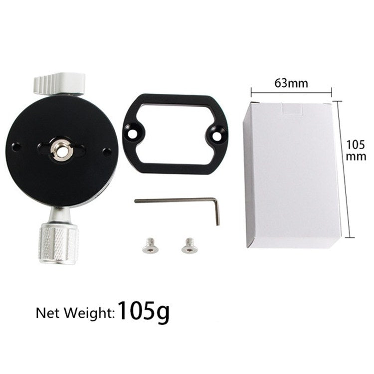 BEXIN QJ07 360 Degree Rotation Panoramic Clip Holder Pan/tilt Tripod Quick Release Plate