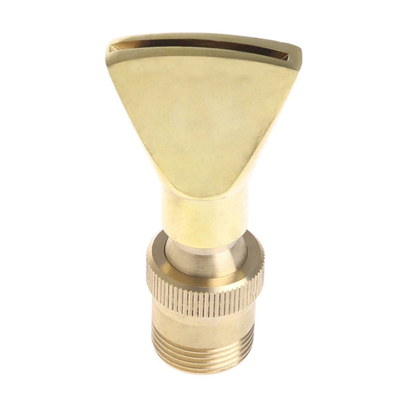 Water View Rockery Fountain All Copper Stainless Steel Adjustable Universal Fan-shaped Flat Nozzle, Size: 6 Point(Brass)