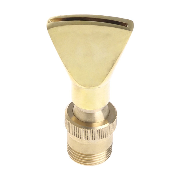 Water View Rockery Fountain All Copper Stainless Steel Adjustable Universal Fan-shaped Flat Nozzle, Size:2���(Brass)