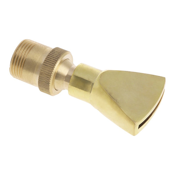 Water View Rockery Fountain All Copper Stainless Steel Adjustable Universal Fan-shaped Flat Nozzle, Size:2���(Brass)
