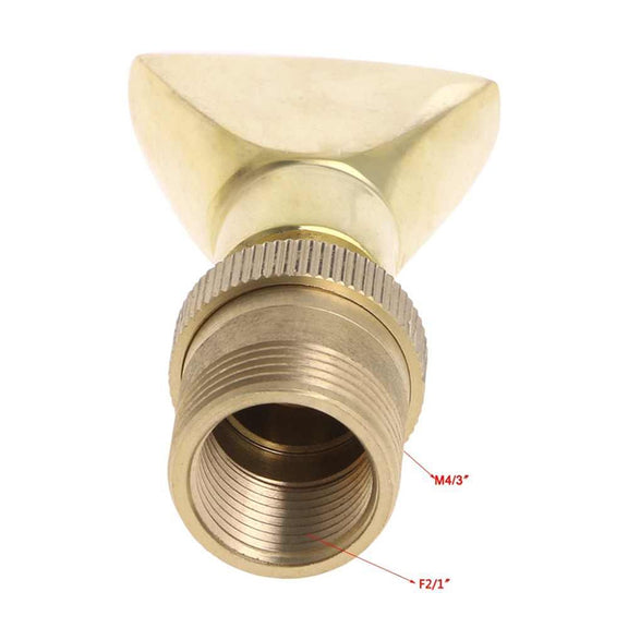Water View Rockery Fountain All Copper Stainless Steel Adjustable Universal Fan-shaped Flat Nozzle, Size:2���(Brass)