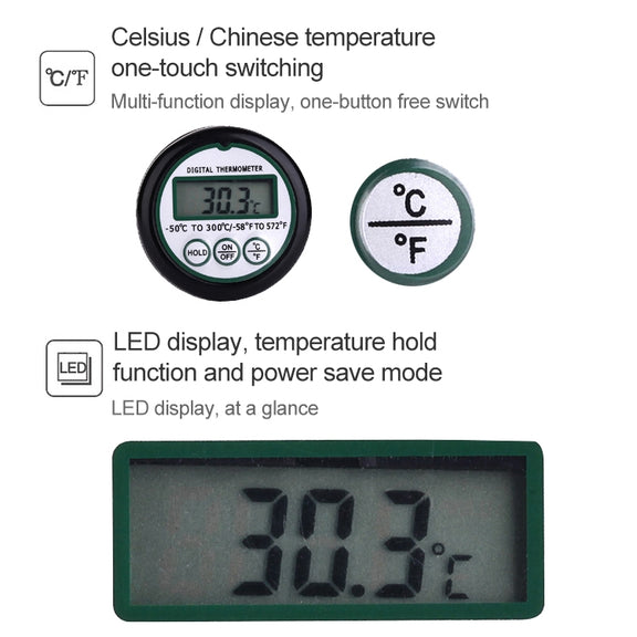 Portable Digital Probe Meat Kitchen Food Cooking BBQ and Liquid Thermometer