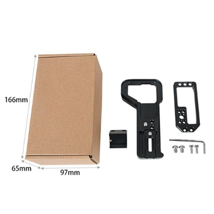 BEXIN Push-Pull Type Vertical Shoot Quick Release L Plate Bracket Base Holder with Hot Shoe for Sony ILCE-7RM4 / A7R4 / A7R IV