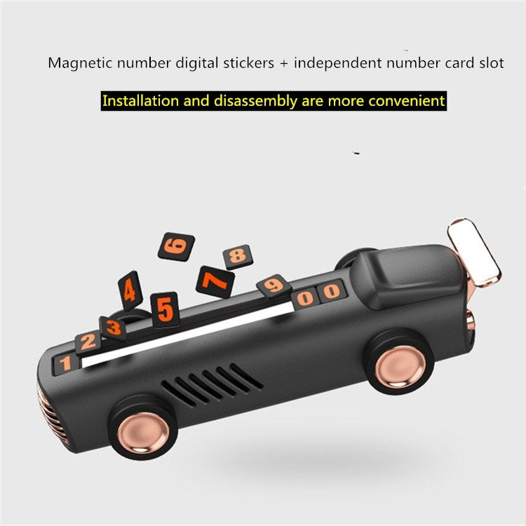 Temporary Parking Number Plate For Car With Hidden Car Card Multifunctional Car Perfume Decoration