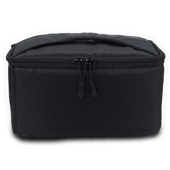 Water-resistant DSLR Padded insert Case Water-resistant Zipper Removable Partition Camera Bags(Black)