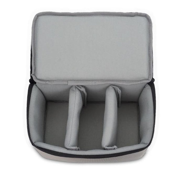 Water-resistant DSLR Padded insert Case Water-resistant Zipper Removable Partition Camera Bags(Light Grey)