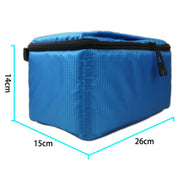 Water-resistant DSLR Padded insert Case Water-resistant Zipper Removable Partition Camera Bags(Blue)