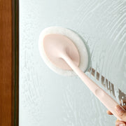 Hand-held Sponge Cleaning Tool Bathroom Ceramic Tile Kitchen Descaling Pot Brush Replaceable Sponge(Pink)