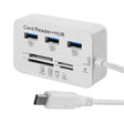 USB 3.1 Type-C COMBO 3 Ports HUB + MS DUO / SD(HC) / M2 / T-Flash Card Reader with LED Indication(Silver) - Card Reader by PMC TechLife | Online Shopping South Africa | PMC TechLife | Buy Now Pay Later Mobicred