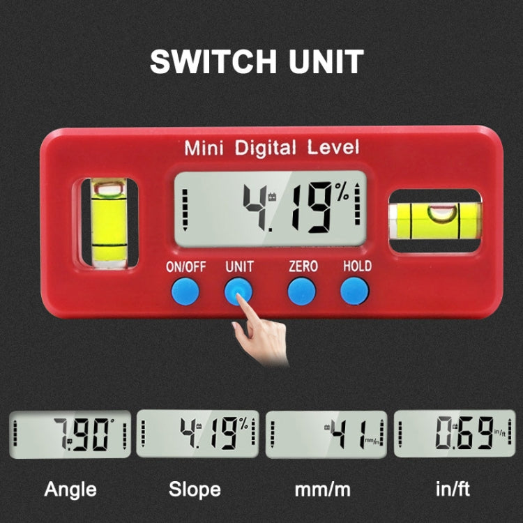100mm Mini Electronic Digital Strong Magnetism Spirit Level Angle Board
