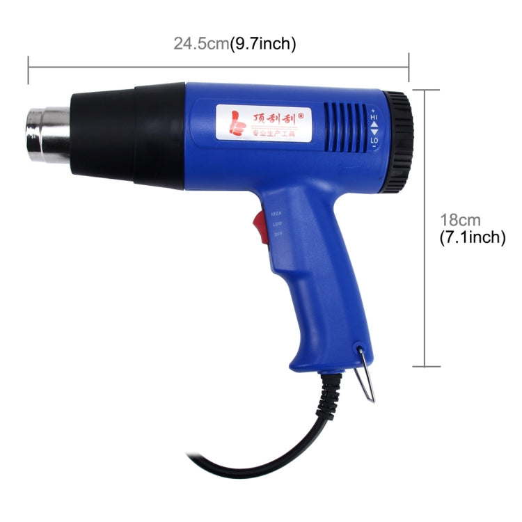DINGGUAGUA 1800W Industrial Heavy Duty Professional Adjustable Temperature Heat Air Gun Tool (EU Plug)