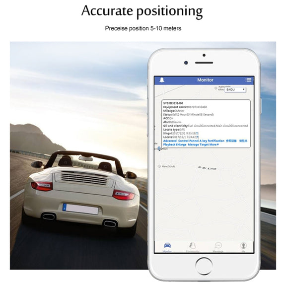 TK108 2G 4PIN Realtime Car Truck Vehicle Tracking GSM GPRS GPS Tracker, Support AGPS with Relay and Battery