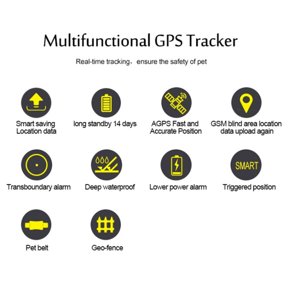 TK200 2G IP67 Water-resistant GPS / GPRS / GSM Personal / Goods /  Pet / Bag Locator Pet Collar Real-time Tracking Device