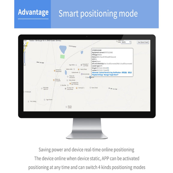 TK202B 2G Car Truck Vehicle Tracking GSM GPRS GPS Tracker Support AGPS, Battery Capacity: 5000MA