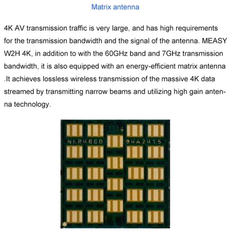 Measy W2H 60GHz 4K Ultra HD Wireless Transmission Kit, Transmission Distance: 30m, US Plug