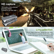 Z27 HDM Female + Mic to HDM Female USB 2.0 Video Audio Capture Box(Dark Gray)