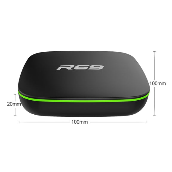 R69 1080P HD Smart TV BOX Android 4.4 Media Player with Remote Control, Quad Core Allwinner H3, RAM: 1GB, ROM: 8GB, 2.4G WiFi, LAN, US Plug