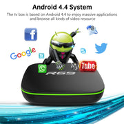 R69 1080P HD Smart TV BOX Android 4.4 Media Player with Remote Control, Quad Core Allwinner H3, RAM: 1GB, ROM: 8GB, 2.4G WiFi, LAN, AU Plug