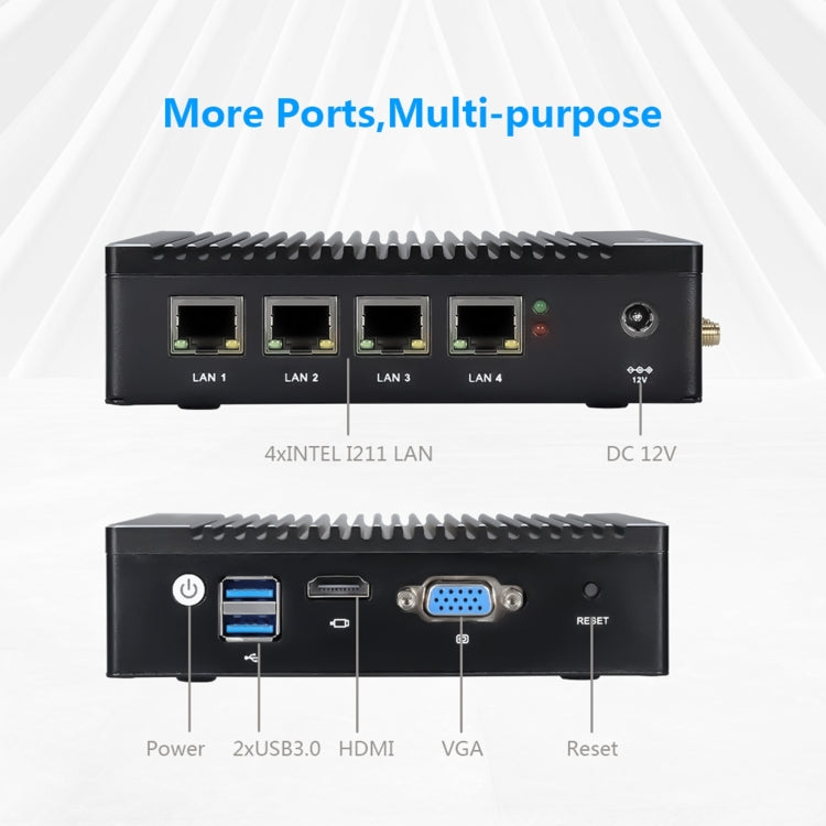 K660G4 Windows and Linux System Mini PC, Intel Celeron Processor N2840 Quad-Core 2M Cache,1.83GHz, up to 2.25GHz, 8GB RAM + 128GB SSD, AU Plug