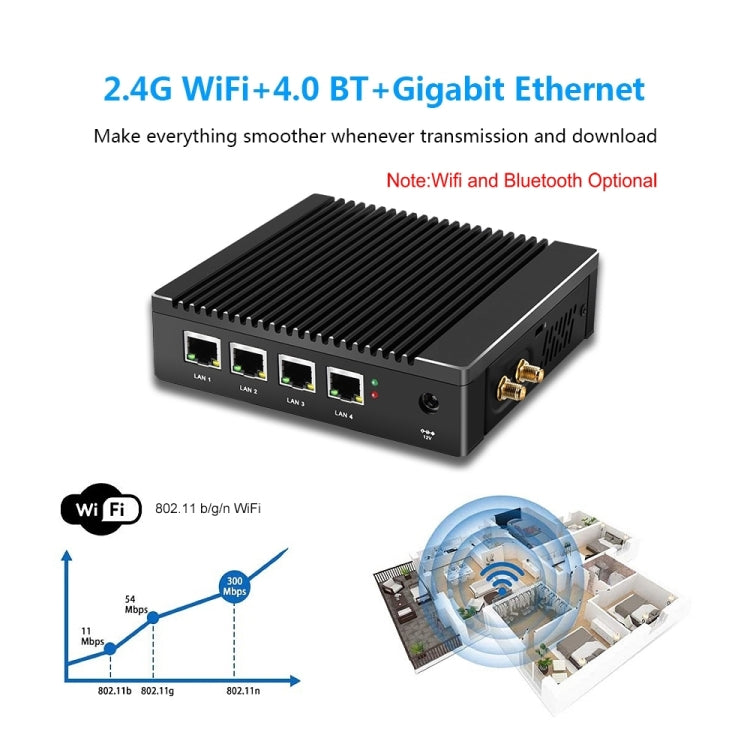 K660G4 Windows and Linux System Mini PC, Intel Celeron Processor N2840 Quad-Core 2M Cache,1.83GHz, up to 2.25GHz, 8GB RAM + 128GB SSD, AU Plug