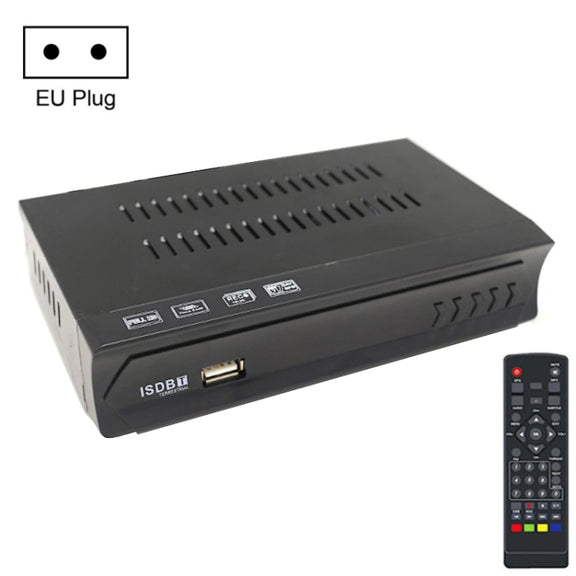 ISDB-T Satellite TV Receiver Set Top Box with Remote Control, For South America, Philippine(EU Plug)