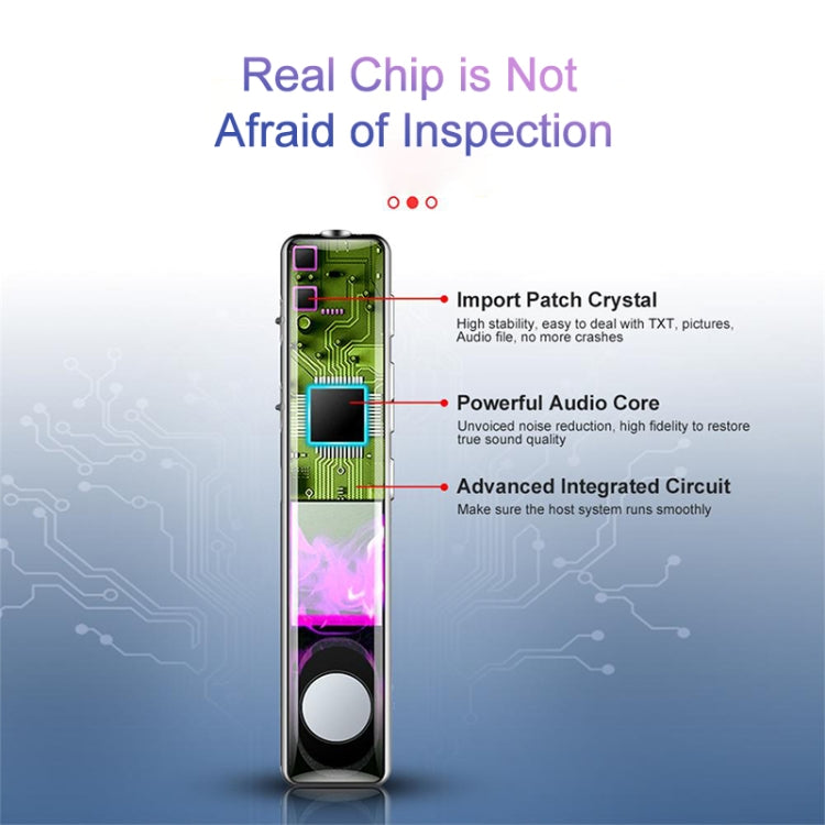 Q33 External Play MP3 Voice Control High Definition Noise Reduction Recording Pen, 4G, Support Password Protection & One-touch Recording