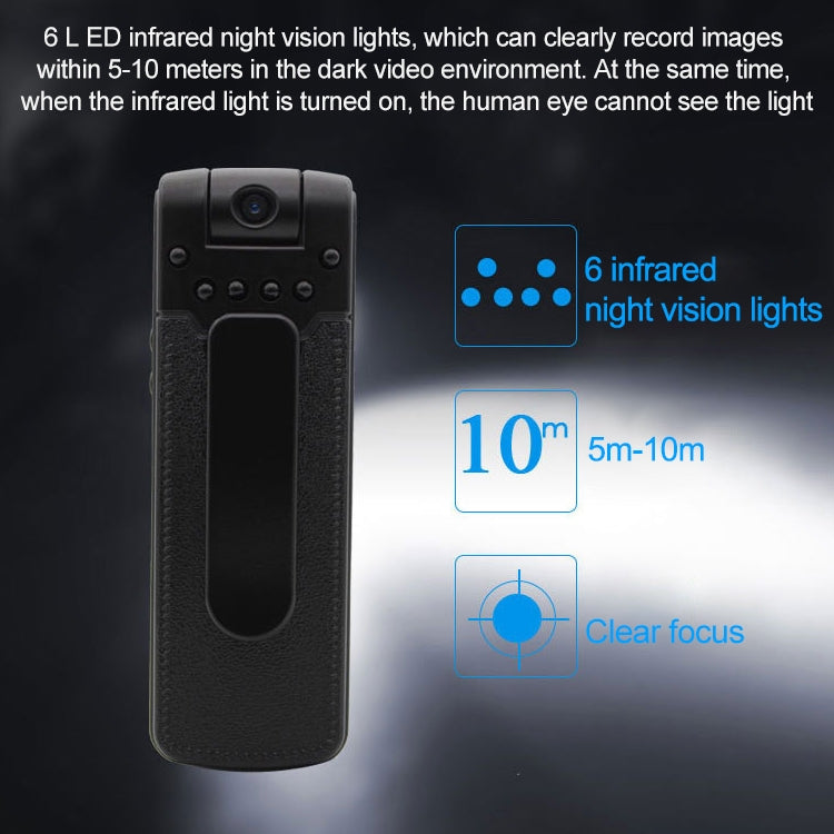 B18 Back Clip Design 1080P HD Camera Recording Pen, Support Motion Detection / Infrared Night Vision /180 Degrees Rotation Camera / TF Card (Silver Grey)