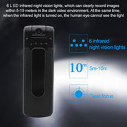 B18 Back Clip Design 1080P HD Camera Recording Pen, Support Motion Detection / Infrared Night Vision /180 Degrees Rotation Camera / TF Card (Silver Grey)