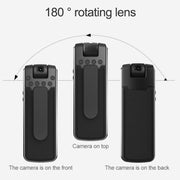 B18 Back Clip Design 1080P HD Camera Recording Pen, Support Motion Detection / Infrared Night Vision /180 Degrees Rotation Camera / TF Card (Silver Grey)