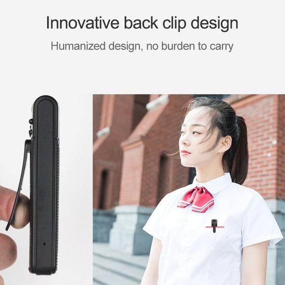 B18 Back Clip Design 1080P HD Camera Recording Pen, Support Motion Detection / Infrared Night Vision /180 Degrees Rotation Camera / TF Card (Silver Grey)