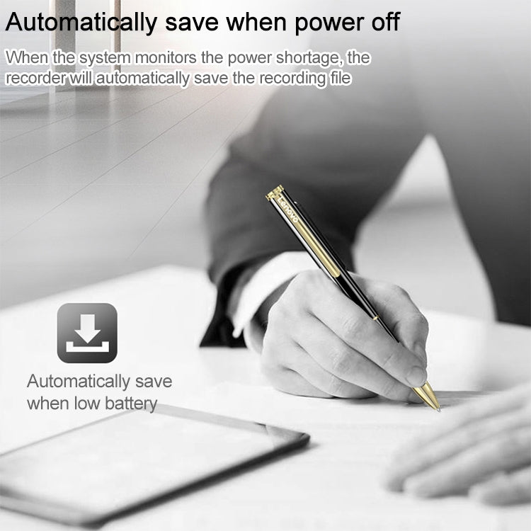 Original Lenovo B628 32GB Intelligent Voice Control Noise Reduction Pen Shape Recording Pen