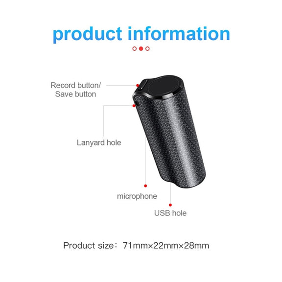 Q70 16GB Smart HD Noise Reduction Voice Control Recording Pen