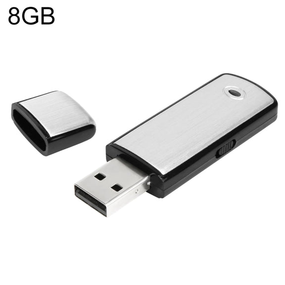 SK858 8GB Rechargeable Portable U-Disk Meeting Voice Recorder (Black)