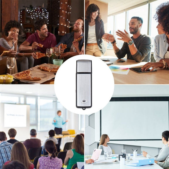SK858 8GB Rechargeable Portable U-Disk Meeting Voice Recorder (Black)