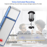 SK858 8GB Rechargeable Portable U-Disk Meeting Voice Recorder (Blue)