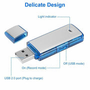 SK858 16GB Rechargeable Portable U-Disk Meeting Voice Recorder (Blue)