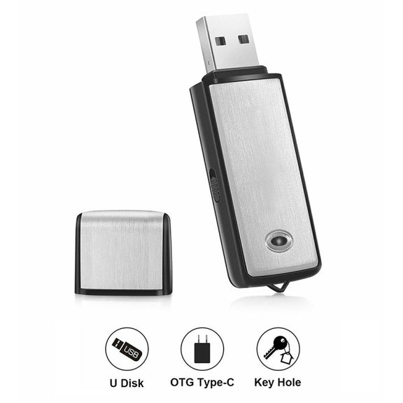 SK858 32GB Rechargeable Portable U-Disk Meeting Voice Recorder (Black)