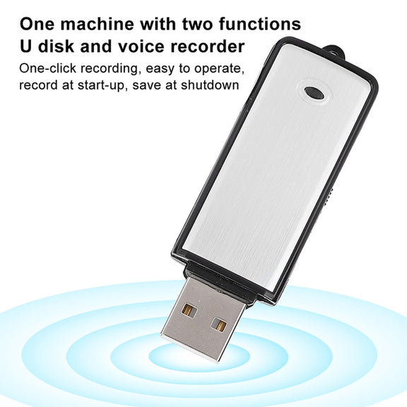 SK858 32GB Rechargeable Portable U-Disk Meeting Voice Recorder (Black)