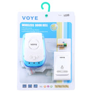 VOYE V009B Home Music Remote Control Wireless Doorbell with 38 Polyphony Sounds, US Plug (White)