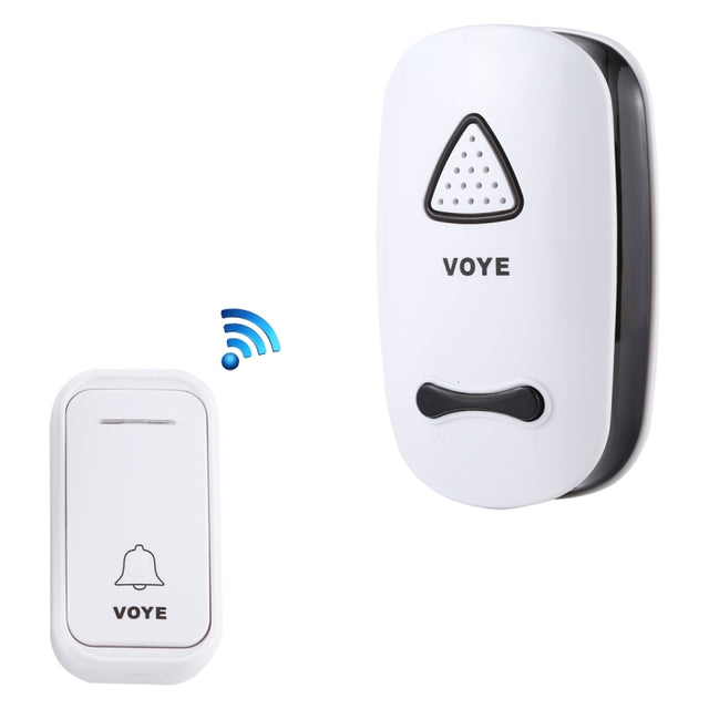 VOYE V025F Home Music Remote Control Wireless Doorbell with 38 Polyphony Sounds, US Plug(White)