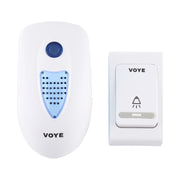 VOYE V003B Home Music Remote Control Wireless Doorbell with 38 Polyphony Sounds, US Plug (White)