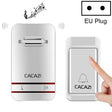 CACAZI V027G One Button One Receivers Self-Powered Wireless Home Kinetic Electronic Doorbell, EU Plug - free shipping - PMC TechLife - Order now!